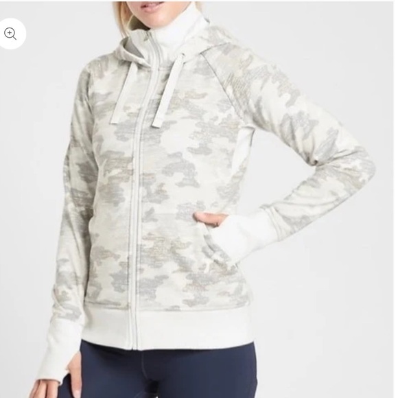 Athleta Tops - ATHLETA Triumph Hoodie Gypsum Camo Size Small